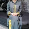 Tunn Sommar Kaftan Muslim Kvinnor Lång Klänning Islam Tryckt Dubai Abaya Turkiet Vintage Office Lady Femme Vestiods 2022 Maxiklänningar258g