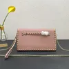 Borsa a tracolla di lusso Borsa a tracolla di design Portafoglio donna Manico rivetto in pelle Pochette Borsa a tracolla di marca famosa tendenza moda Borse a tracolla a catena Borsa interstrato