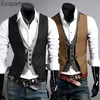 Gilets pour hommes Business Leisure Gilet à double boutonnage Fake Two Pieces Slim Vest Meeting Wedding Party Formal Sleeveless Jacket 230705