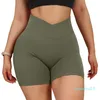 Yoga Outfits Sport Shorts Vrouwen Hoge Taille Workout Naadloze Fitness Yoga Shorts Scrunch Butt Gym Leggings Kruis Taille Pocket Yoga Pants112