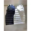 Hommes Down Parkas Veste D'hiver Hommes Gilet Homme Gilets Gilet Manteau À Capuche Survêtement Imperméable À L'eau Pour Et Femmes Coupe-Vent Épais Court Dhcjg