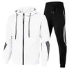 Men's Tracksuits Spring Summer Hoodie Set Trousers Teenager Leisure Running Three Pole Sports Two Piece 230705