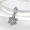 Per i gioielli con ciondoli Pandora 925 accessori con perline di fascino Bracciale Fiocco di neve Set di ciondoli natalizi invernali Halloween