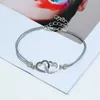 Bangle Bohopan 4 stks/set Mode Licht Paarse Kralen Armbanden Eenvoudige Dubbele Hol Hart Boho Armbanden Voor Geschenken