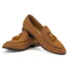 New Men's Obelock Veet Franged Designer Brown Mandis Oxfords Zapatos Hombre A25 729 247