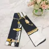 Роскошный дизайнер Silk Classic Designer Sumbag SCARF Главные повязки Женщины Письмо Цветочная Шелковая Шарабли BANDEAUX BACK BARDEAU 8x120CM