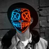 Altri giocattoli Halloween Double X Maschera luminosa Lampeggiante Blood Horror Led Neon Party Full Face Accessori per costumi cosplay 230705