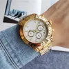 Luxe herenhorloge 40 mm zwart goud quartz timerfunctie Designer horloge Montre De Luxe horloges voor mannen caijiamin DHgate hoge kwaliteit horloges 007 DAG ROLEj horloge