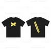 Модные мужские дизайнерские рубашка друг друга женщины с коротким рукавом хип -хоп черно -белый желтый футбол