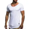 Costumes pour hommes NO.2 A1431 T-shirts d'été Couleur unie Slim Tendance Casual Mode à manches courtes