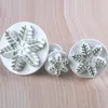 Bakvormen 3 Delige Set Sneeuwvlok Lente Embossing Mould Fondant Taart Decoratieve Diy Tool Biscuit Afdrukken Snijden Sterven