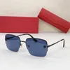 Mode carti top lunettes de soleil Or Carti Square Homme femme Léopard polarisé anti-UV bleu revêtement de lentille cadre en métal vis designer mans Lunettes de soleil pilote taille59 18 145