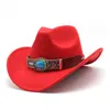 Bauhinia Vintage Fascinator Western Cowboy Hut für Männer Gentleman Cowgirl Jazz Hüte Sombrero Hombre Kirche Kappe