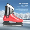 Ice Skates Factory Price OEM Fibre Midsole Hard Shell Speed Hockey Skating Shoes For Man Boy 230706