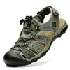 Sandalen Heren Wandelschoenen Koe Leer Comfortabel Strand Water Trekking Camping Sneakers Man Vissen Toerisme Zacht