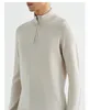 Mens Sweaters Pringle of Scotland Spring Round Neck Cashmere Zipper Long Sleeve White Sweater Pullover