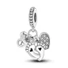 Para pandora charm 925 contas de prata charms pingente de anjo coração conjunto de charms faça você mesmo joias finas com miçangas