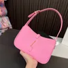 Vrouwen Schoudertas Hobo Tas Handtas Onderarm Tas Tote Roze Effen Krokodillenleer Gouden Hardware Klassieke Letters Hardware Gesp Verstelbare Schouderriem