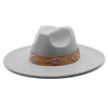 Cappello fedora a tesa larga 9,5 cm per uomo donna cappello jazz in feltro di lana retrò cappello abito da sposa moda chiesa