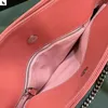 Modische Damenhandtasche 751516 Designer Tragbare Umhängetasche aus Leder mit großem Fassungsvermögen, einfarbige Tasche mit Buchstabenkette