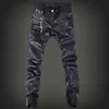 Whole- Winter Motorcycle Pantaloni da uomo in pelle rock con cerniere Black Faux Tight skenny Plus taglia 30 31 32 33 34 36 Pantaloni punk289q