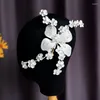 Haarspangen, einfache weiße Blumenklammer, Brautkamm, handgefertigt, Hochzeitsaccessoires, Damen-Kopfschmuck, Haarspange, Seite für Brautjungfer