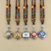 Pendant Necklaces Handmade Ethnic Necklace Bohemian Nepal Mala Buddhist Wood Beads Tibetan Pinganfu Long Statement Women