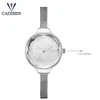 Armbandsur CADISEN Modemärke Dam Quartz Watch 316 Rostfritt stål Top Band Dress Klockor Relogio Feminino 3ATM