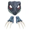 Masques de fête Masque de dinosaure Jurassic Therizinosaurus avec mâchoire d'ouverture 10 po Griffes Texture réaliste Nez Yeux Sangle sécurisée 230705