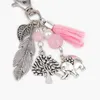 Keychains Key Chain For Women TOMYE K23014 Fashion Casual Personalized Tree Elephant Leaf Pink Tassels Keychain Accessories Gifts Jewelry