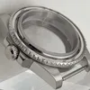Woreczki z biżuterią 40Mm zegarki ze stali nierdzewnej Case części ze szkła szafirowego Fit Nh35A Nh36A ruch z okienkiem daty solidna tylna okładka