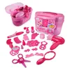 Beauty Fashion Kids Makeup Toys Princess Pretend Play Pink Make Up Set Parrucchiere Simulazione per ragazze Dressing Game 230705