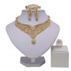 Collana Orecchini Set Scelta Gioielli da donna Moda Design personalizzato Bracciale con ciondolo placcato in oro Gioielli da sposa nigeriani