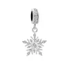 925 srebrne koraliki charms fit pandora charm Bransoletka Snowflake Winter Christmas Charm Set Halloween
