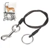 Colliers de chien enveloppés en fil d'acier laisse pour animaux de compagnie avec revêtement en PVC plomb résistant à la mastication pour les grands chiens animaux de compagnie cour Camping à l'extérieur