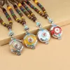 Pendant Necklaces Handmade Ethnic Necklace Bohemian Nepal Mala Buddhist Wood Beads Tibetan Pinganfu Long Statement Women