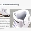 Patins de gelo 1 par de sapatos de patinação artística de inverno lâmina pvc engrossar quente macio seguro à prova dwaterproof água para iniciantes homens mulheres crianças patines 230706