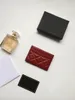여성 패션 럭셔리 C 카드 홀더 클래식 패턴 캐비어 퀼트 지갑 도매 미니 멀티 컬러 작은 하드웨어 지갑 디자이너 자갈 가죽 가죽 지갑과 상자