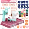 Klei Deeg Modellering DIY Kleur Kid Pretend Play Keuken Speelgoed Set Kookgerei Onderwijs Koken Voedsel Ijs Noedels Kleurrijk Voor meisje cadeau 230705