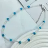 Keten Bohemen Kralen Ketting voor Vrouwen Leuke Handgemaakte glimlach hart oog Plastic Kraal Transparante Chokers Kettingen Boho Sieraden 230706