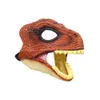 Maski imprezowe 3D smok dinozaur szczęka maska otwarte usta lateks Horror dinozaur nakrycia głowy Dino maska impreza z okazji halloween rekwizyty do cosplay przestraszona maska 230706