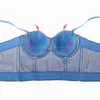 DIY zbiorniki Camis Denim Camisole damski podkoszulek regulowany pasek na ramię kamizelka antypoślizgowy stalowy pierścień topy dla kobiet J230706
