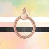 For pandora charm 925 silver beads charms Bracelet Fashion Rose Gold Color Shining Star Pendant Family Love charm set