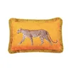 Pillow Case Home Decor Cushion Cover Decorative Lumbar Vintage Artistic Tiger Leopard Tassel Luxury Bolster Sofa Chair Bed 230705