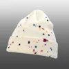 Ball Caps 2023 Autunno Cappello lavorato a maglia dipinto a mano High Street colorato Splash Ink For Men Retro Warm Casual