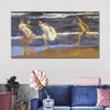 Beach Landscape Painting Running Along The Beach Joaquin Sorolla Y Bastida Canvas Art Handmade High Quality Wall Decor