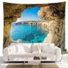 Tapissries Dome Cameras Landscape Mystic Cave Ocean Tapestry Wall Hanging Decoration Boho Bedroom Home Decor Room Stor Bakgrund Tygtryck R230714