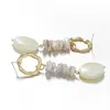 Stud Oorbellen Vintage Mode Dumb Goud Kleur Real Pearl Barokke Sieraden Hanger Zuid Zoetwater Earrin