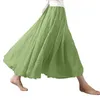 Skirts Women's Casual Dress Elegant Solid Color Long Skirt Elastic Waist Flowing Loose Fitting Saias Femininas Evangelicas