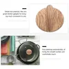 Table Mats 2 Pcs Steamer Pot Cover Handle Pan Lid Grips Universal Knob Wood Cooking Utensils Wooden Soup Accessory Abs Frying